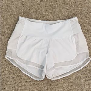 White lululemon shorts